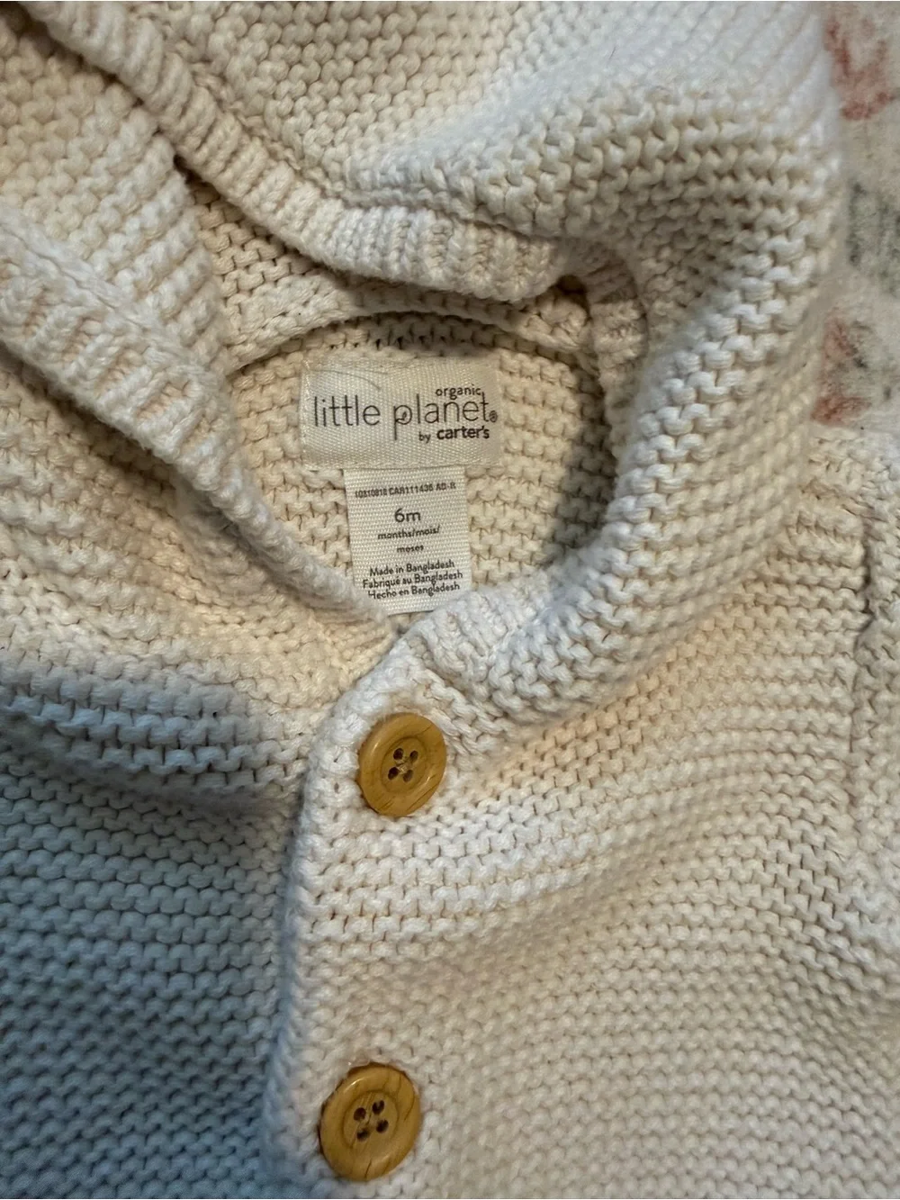 Carter's Pink and Cream Knitted Baby Hoodies & Footie Set